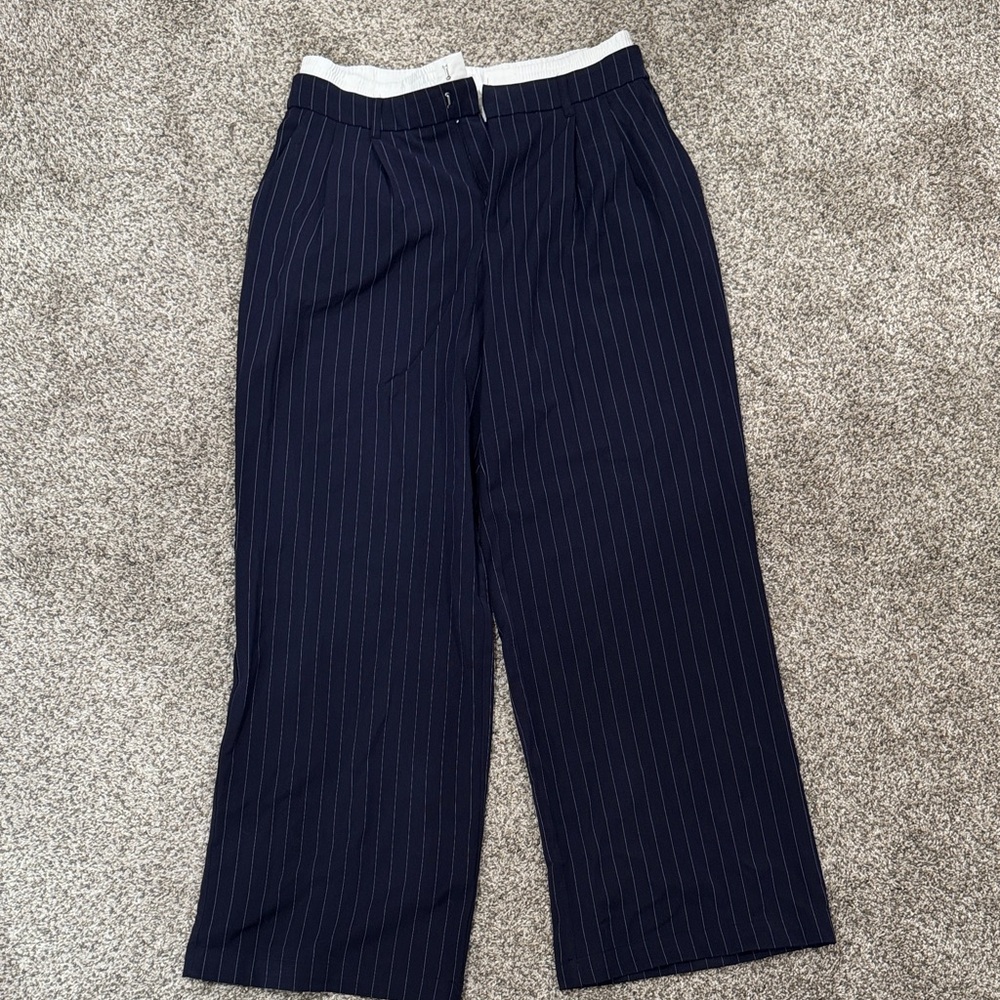 Wild Fable Men's Dark Blue Pinstripe Pants
